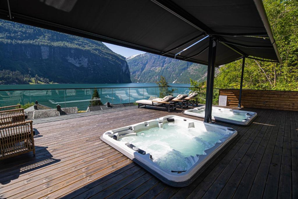 Grande Fjord hotell i Geiranger med utsikt