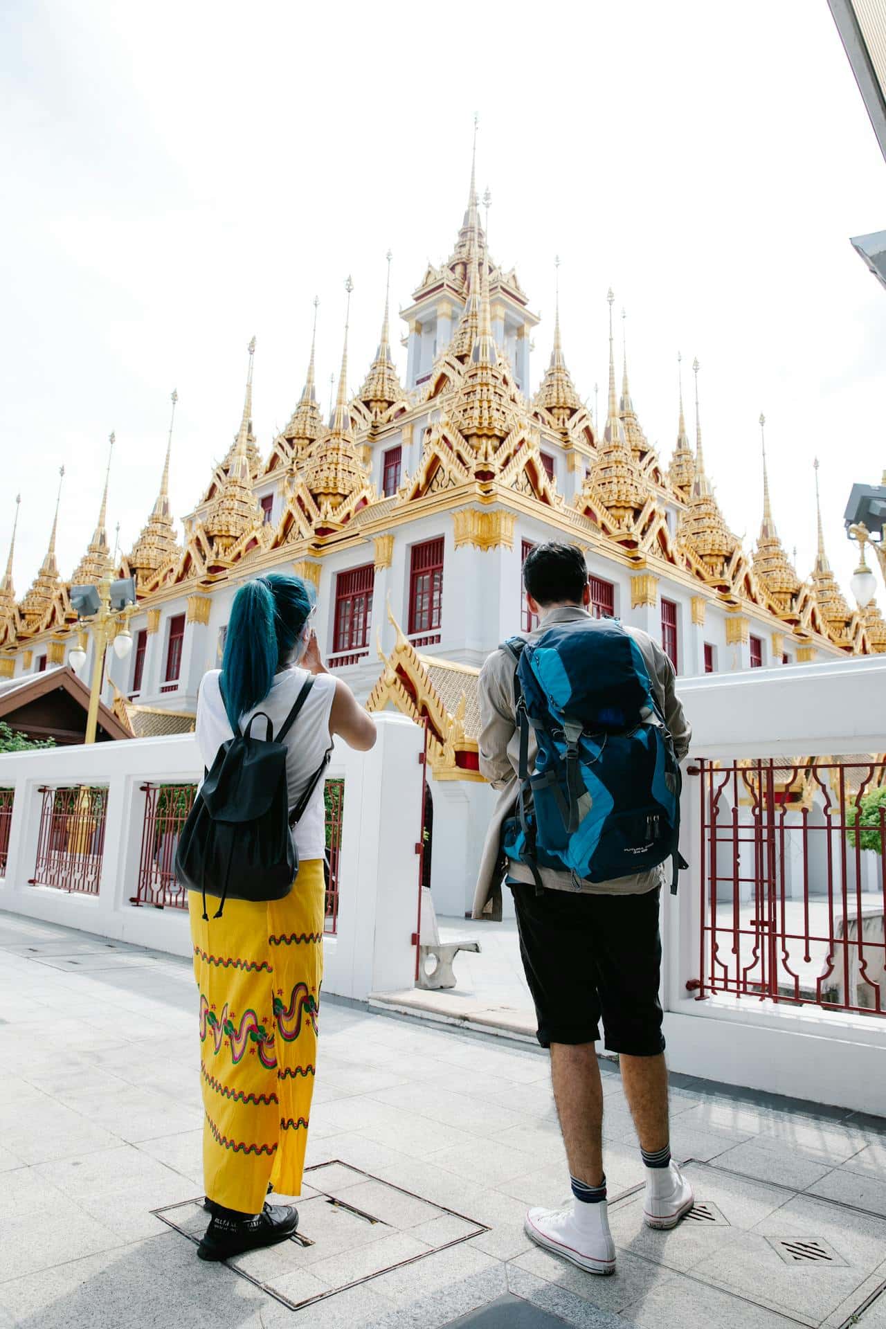 Buddist tempel i Bangkok Thailand